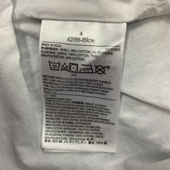 Banana Republic 4 Skirt Lined Blue White Stripe Casual Nautical Beach - Picture 4 of 5